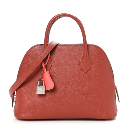 Hermes Epsom Tri-Color Mini 1923 Bolide Rouge Venetian Rouge Sellier Rose Texas 1 of 10