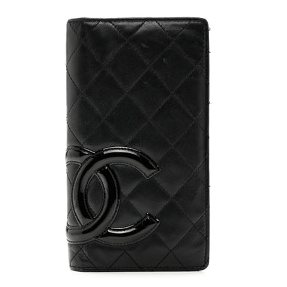 Chanel Calfskin Quilted Cambon Yen Wallet Black 1 of 12