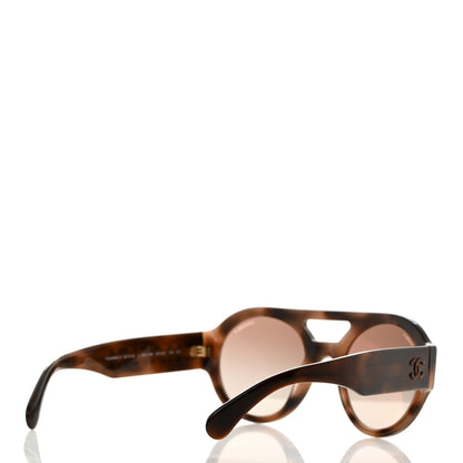 Chanel Resin Crystal Polarized Sunglasses 5419-B Tortoise 4 of 9