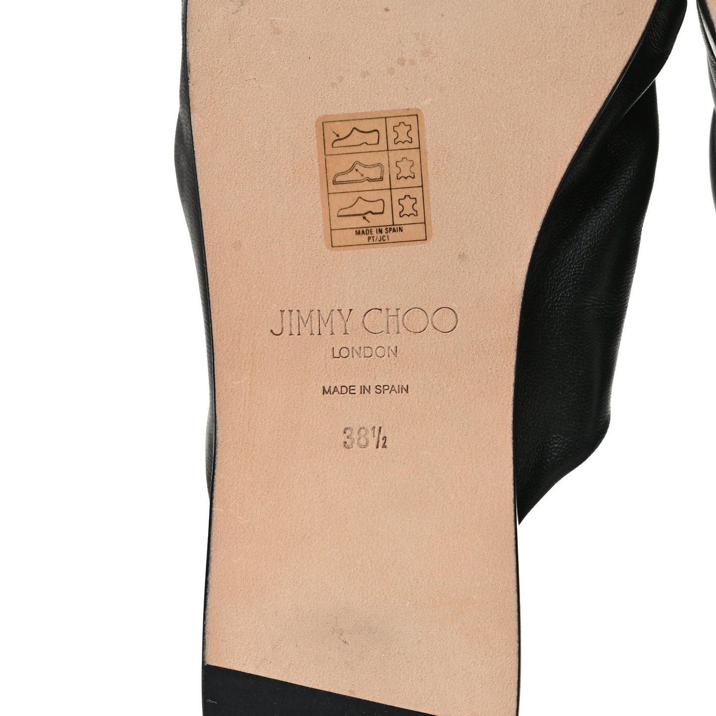 Nappa Jupiter Slide Sandals 38.5 Black