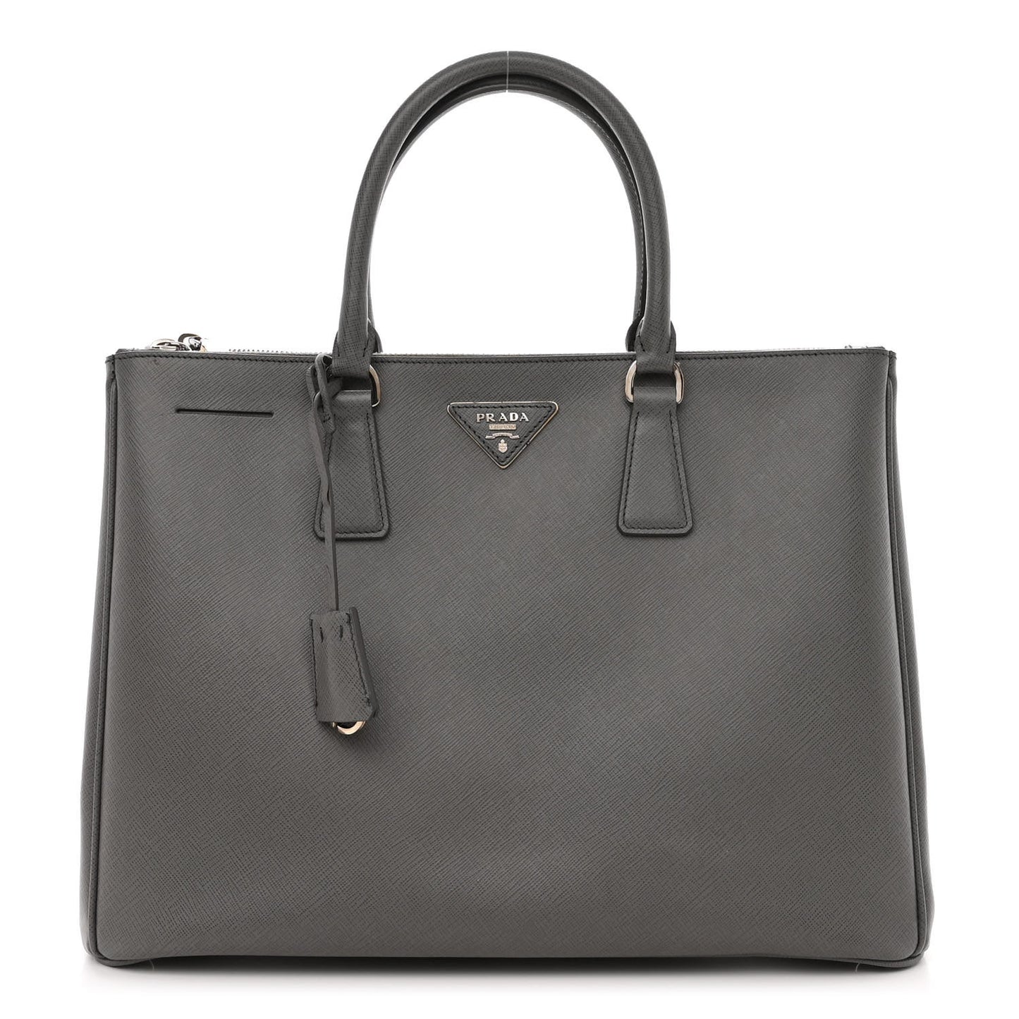 Saffiano Lux Large Galleria Double Zip Tote Marmo