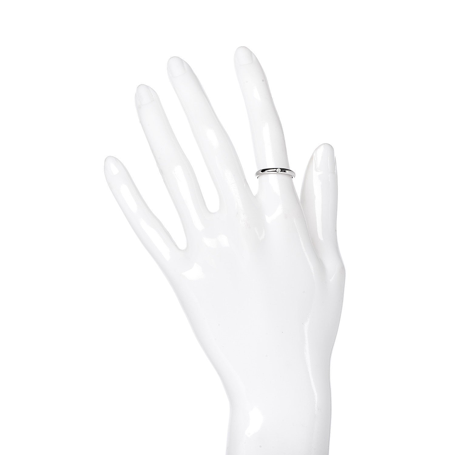 Cartier Platinum Diamond 2.6mm 1895 Wedding Band Ring 49 4.75 2 of 7