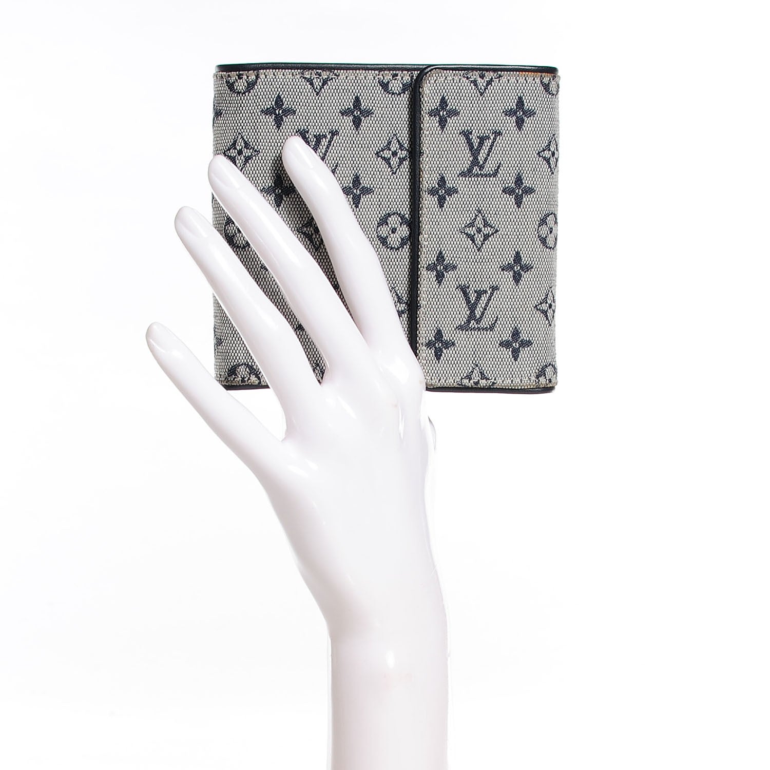 Louis Vuitton Mini Monogram Compact Wallet Blue 2 of 7