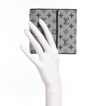 Louis Vuitton Mini Monogram Compact Wallet Blue 2 of 7