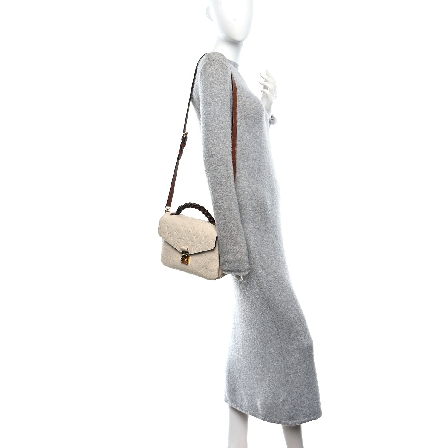Louis Vuitton Empreinte Braided Pochette Metis Creme Beige Caramel 2 of 9