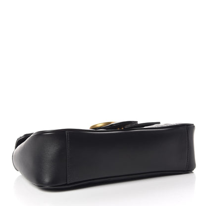 Gucci Calfskin Matelasse Small GG Marmont Shoulder Bag Black 4 of 10