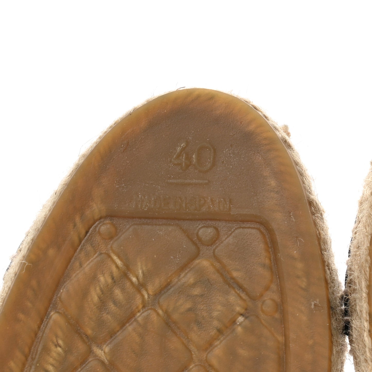 Lambskin CC Camellia Stud Espadrilles 40 Beige Black