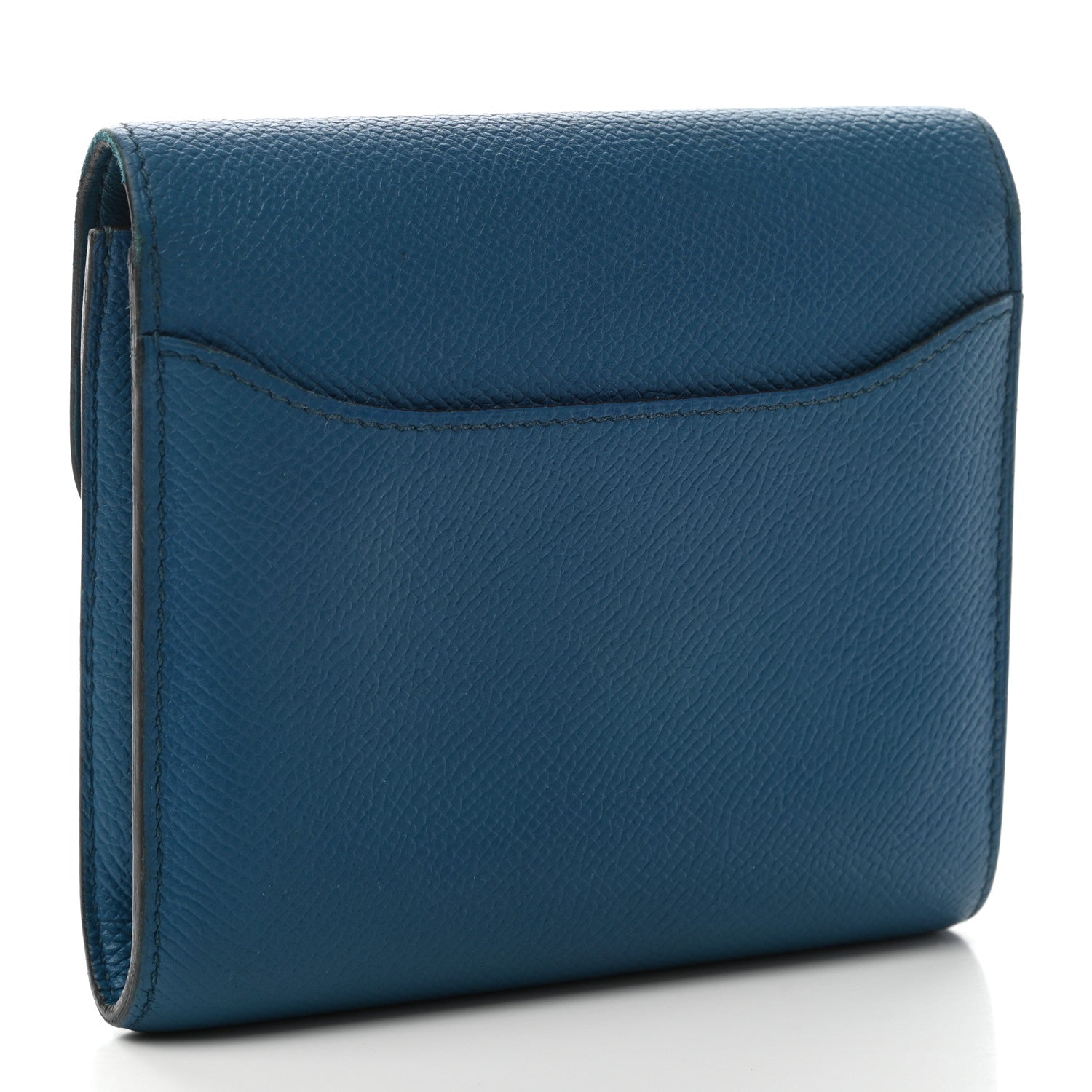 Hermes Epsom Constance Compact Passant Wallet Bleu Izmir 3 of 7