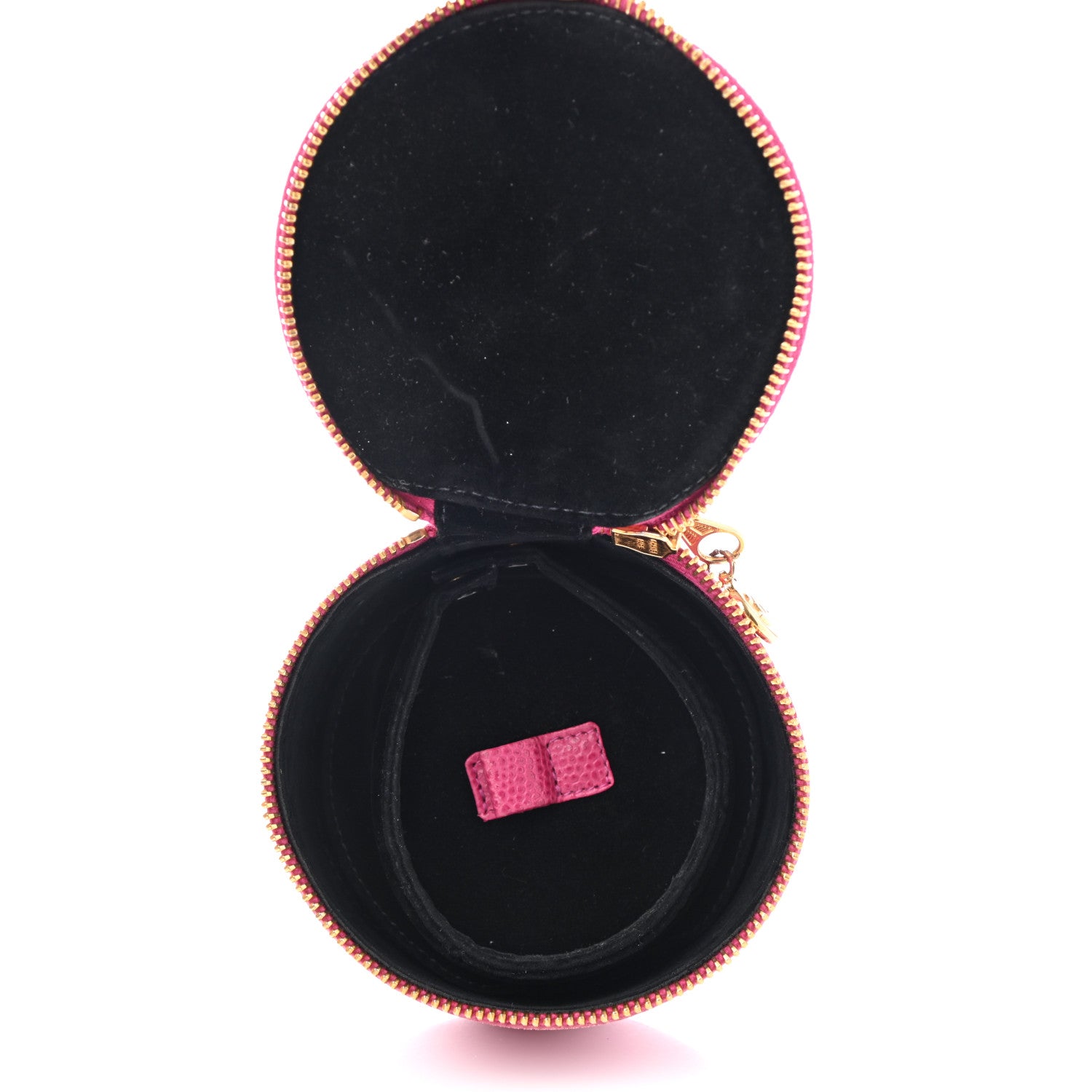 Chanel Caviar Round Jewelry Travel Case Pink 5 of 11
