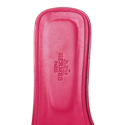 Hermes Epsom Oran Sandals 40 Rouge Azalee 7 of 8