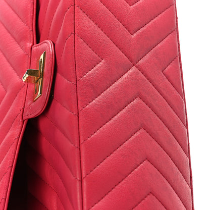 Chanel Sheepskin Chevron Quilted 2.55 Reissue 226 Flap Dark Pink 10 of 11