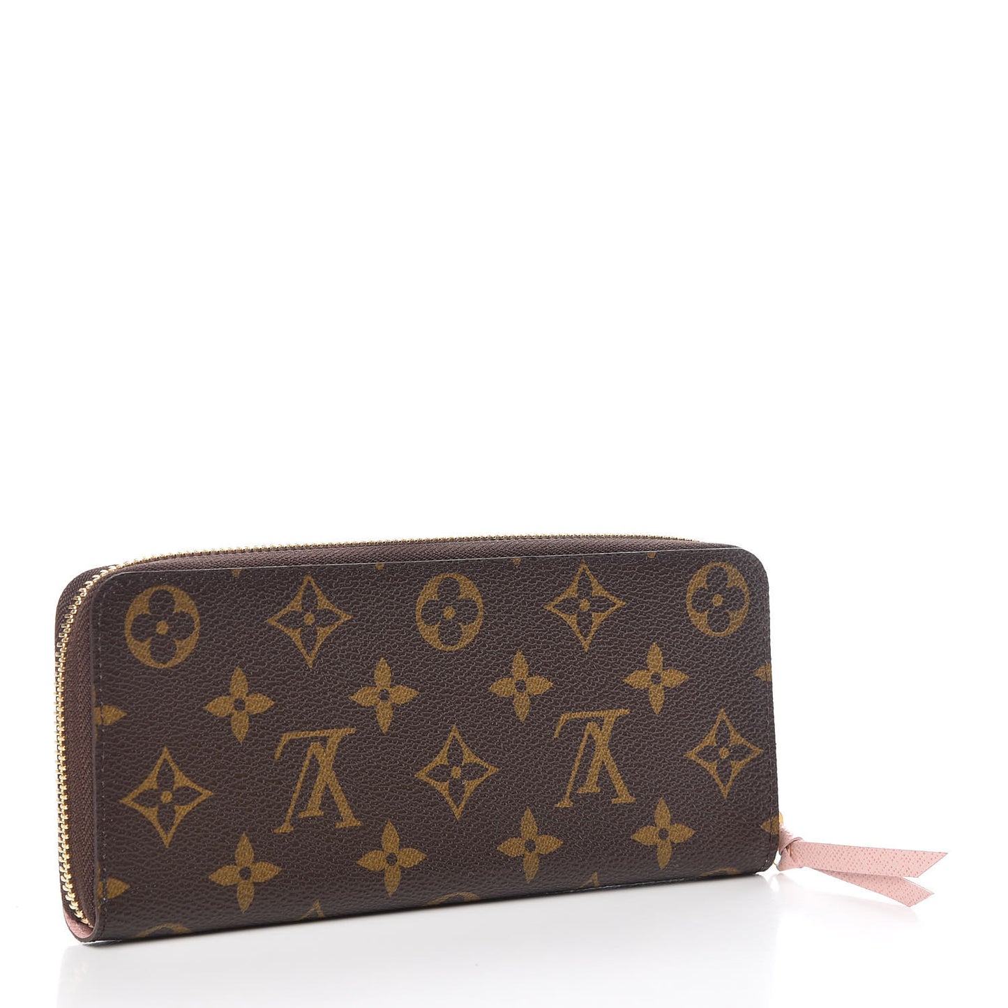 Monogram Clemence Wallet Rose Ballerine