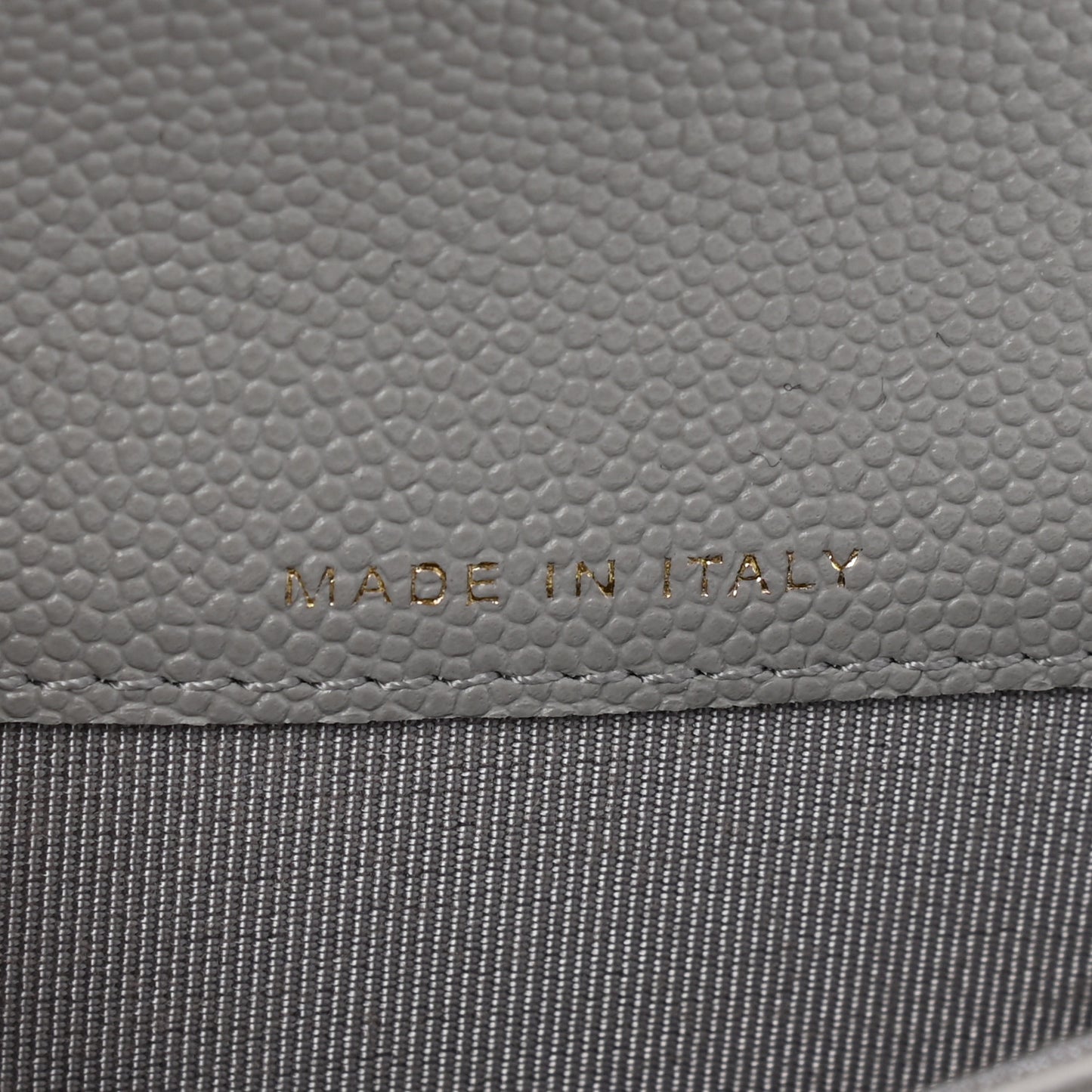 Caviar Quilted Large Flap Wallet Grey
