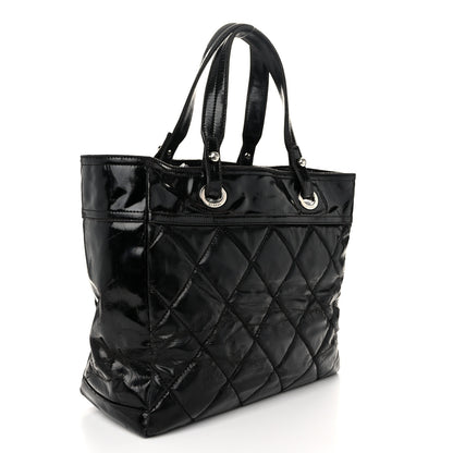 Chanel Vinyl Quilted Large Paris Biarritz Tote Black 3 of 13