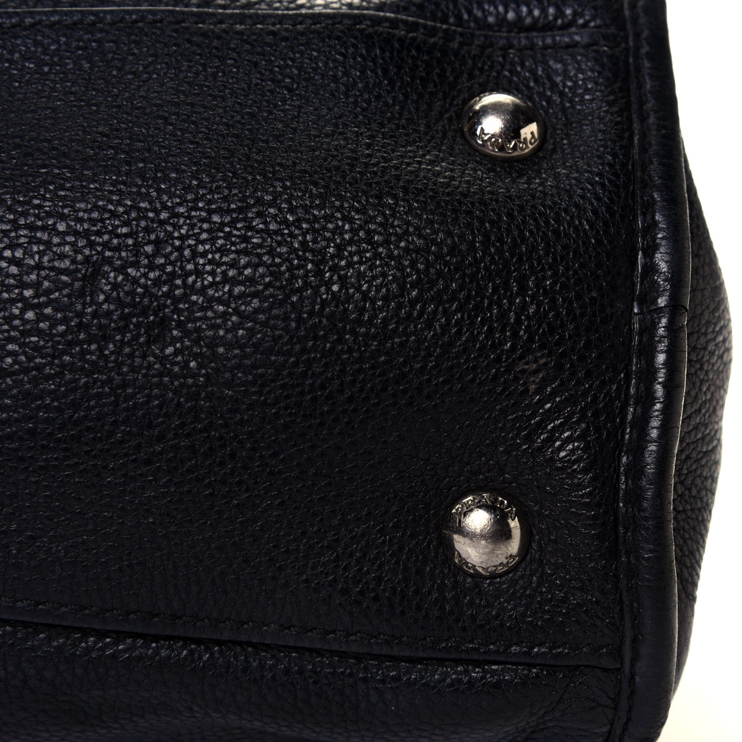 Prada Vitello Daino Top Handle Tote Black 23 of 39