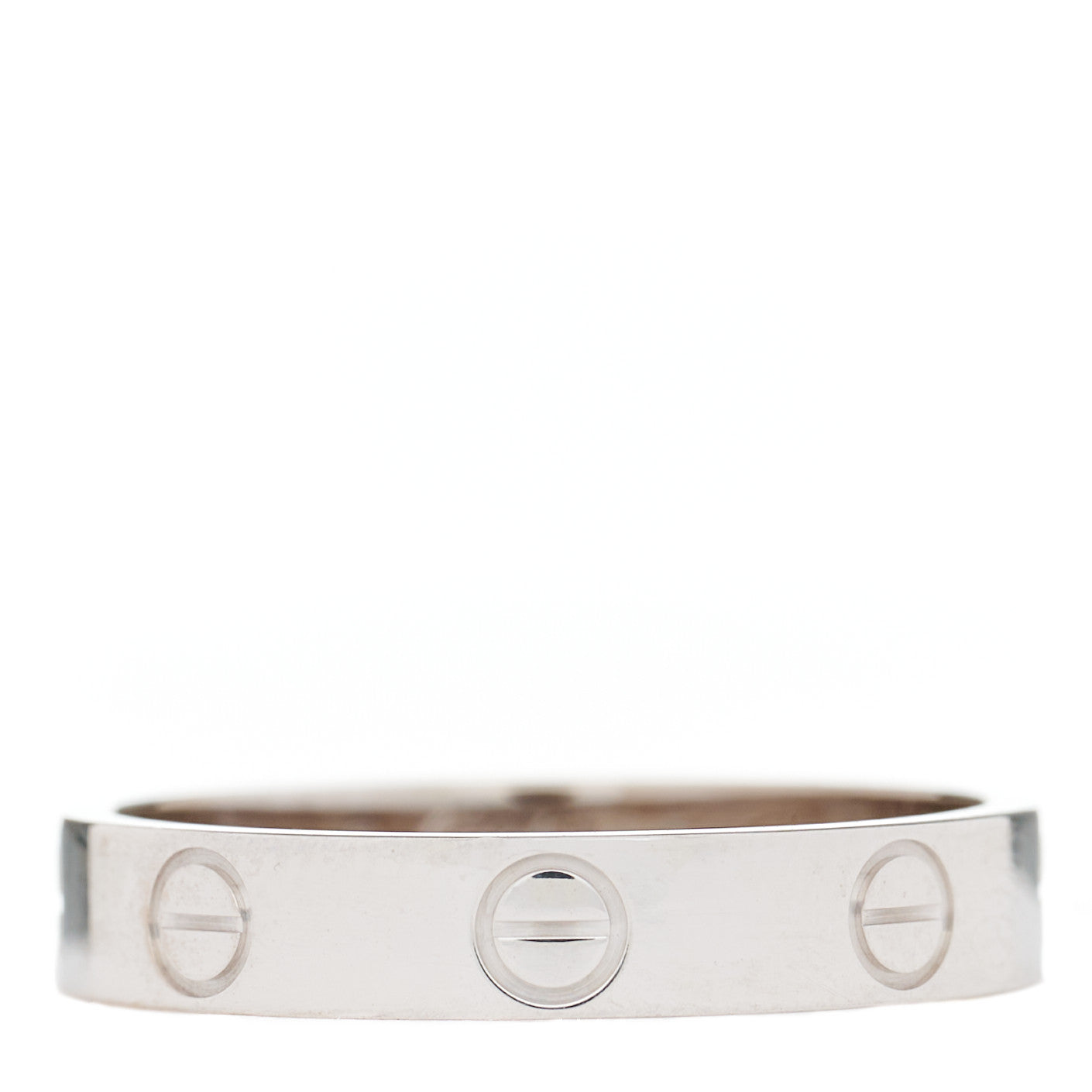 Cartier 18K White Gold 3.5mm LOVE Wedding Band Ring 54 7 1 of 5