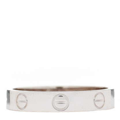 Cartier 18K White Gold 3.5mm LOVE Wedding Band Ring 54 7 1 of 5