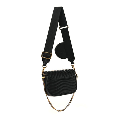 Louis Vuitton Calfskin New Wave Multi Pochette Black 3 of 8