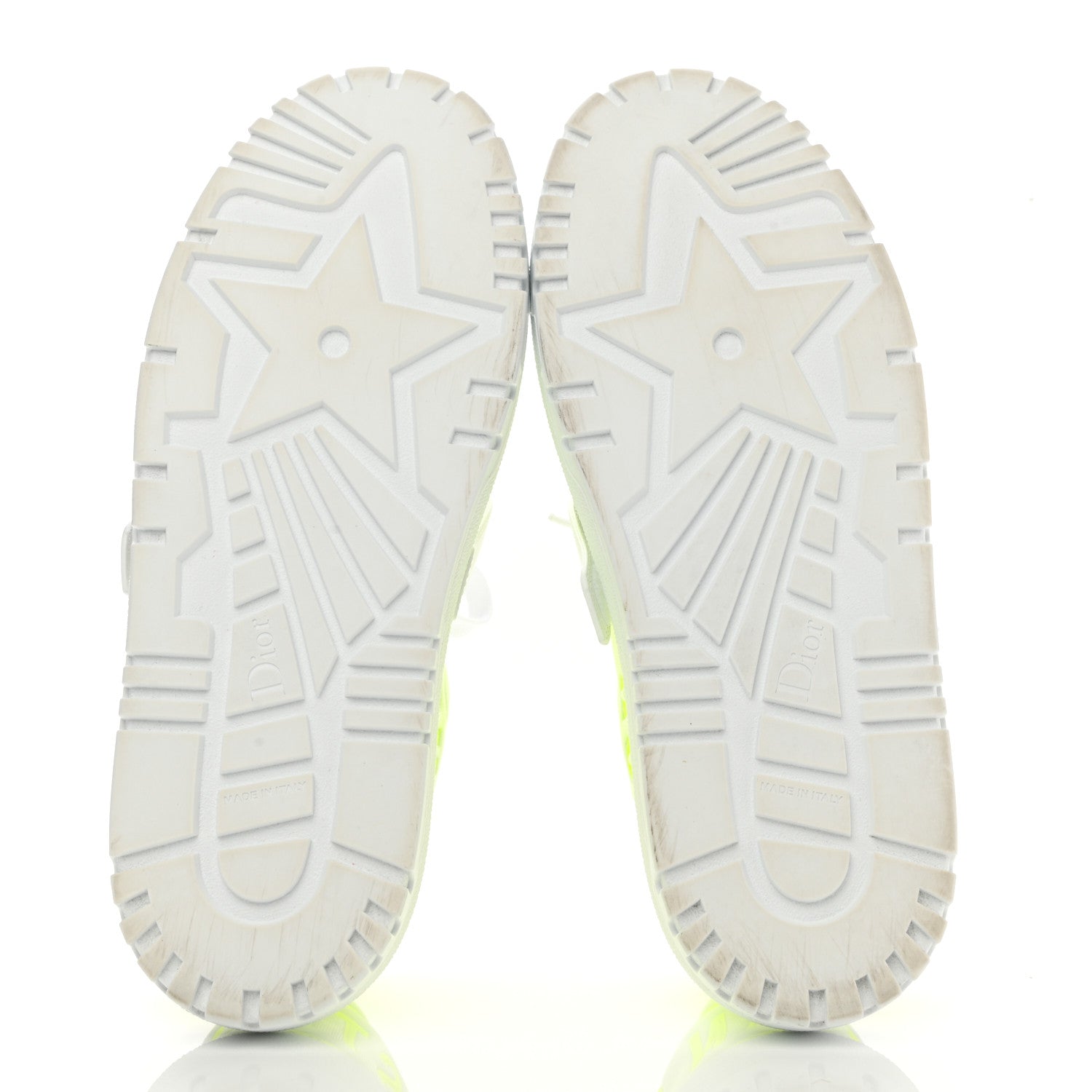 Christian Dior Reflective Fabric Shaded Dior-ID Platform Sneakers 38 Yellow Fluo 5 of 9