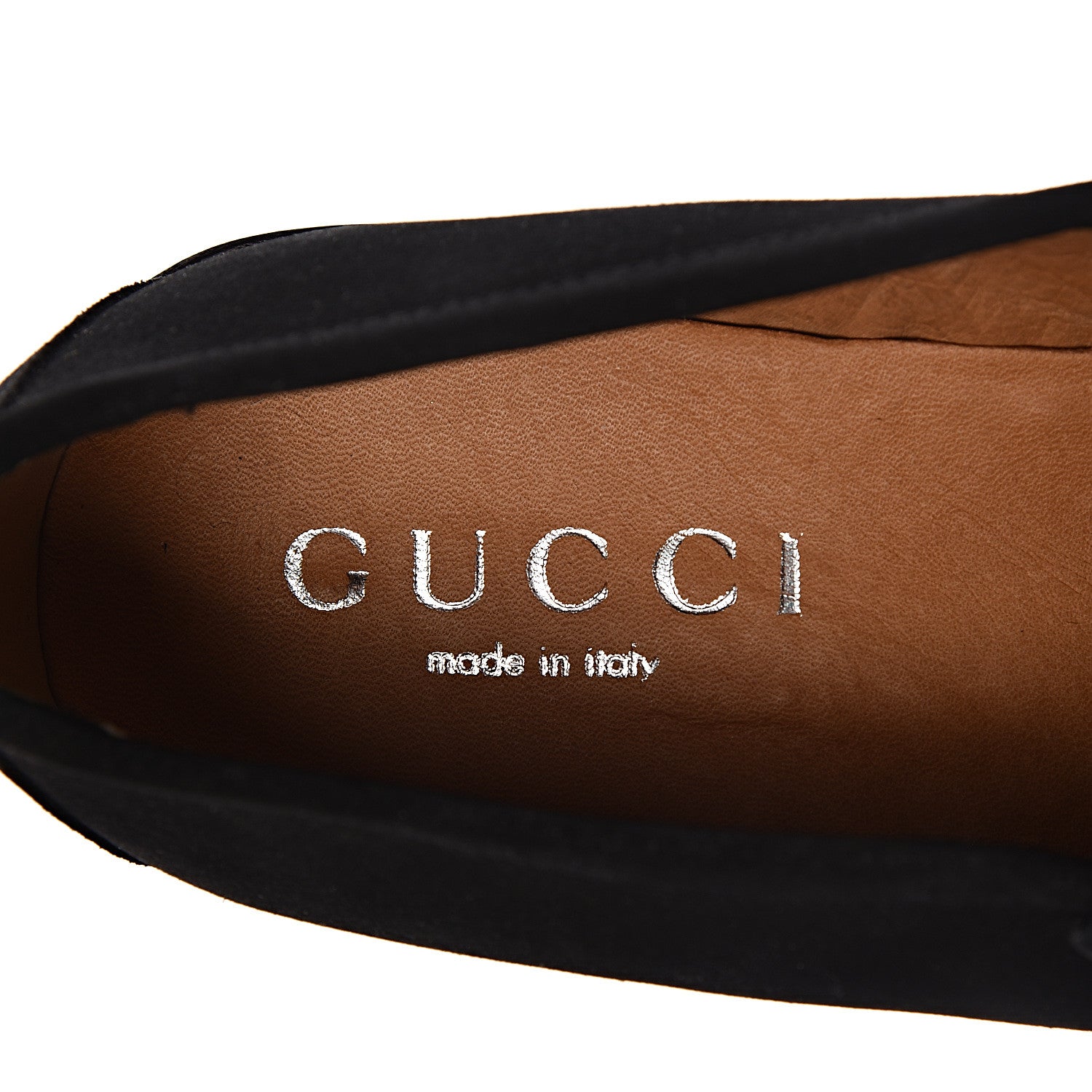 Gucci Suede Mens Horsebit Loafers 8.5 Black 6 of 13