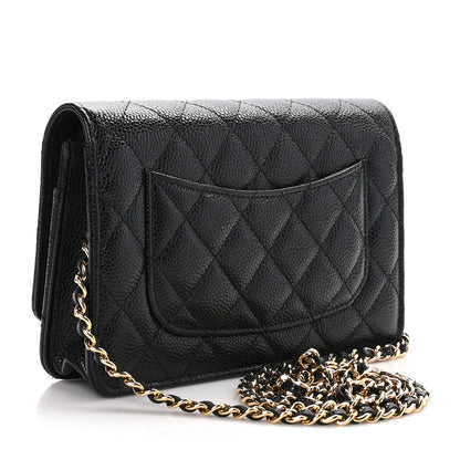 Chanel Caviar Quilted Wallet On Chain WOC Black 3 of 12