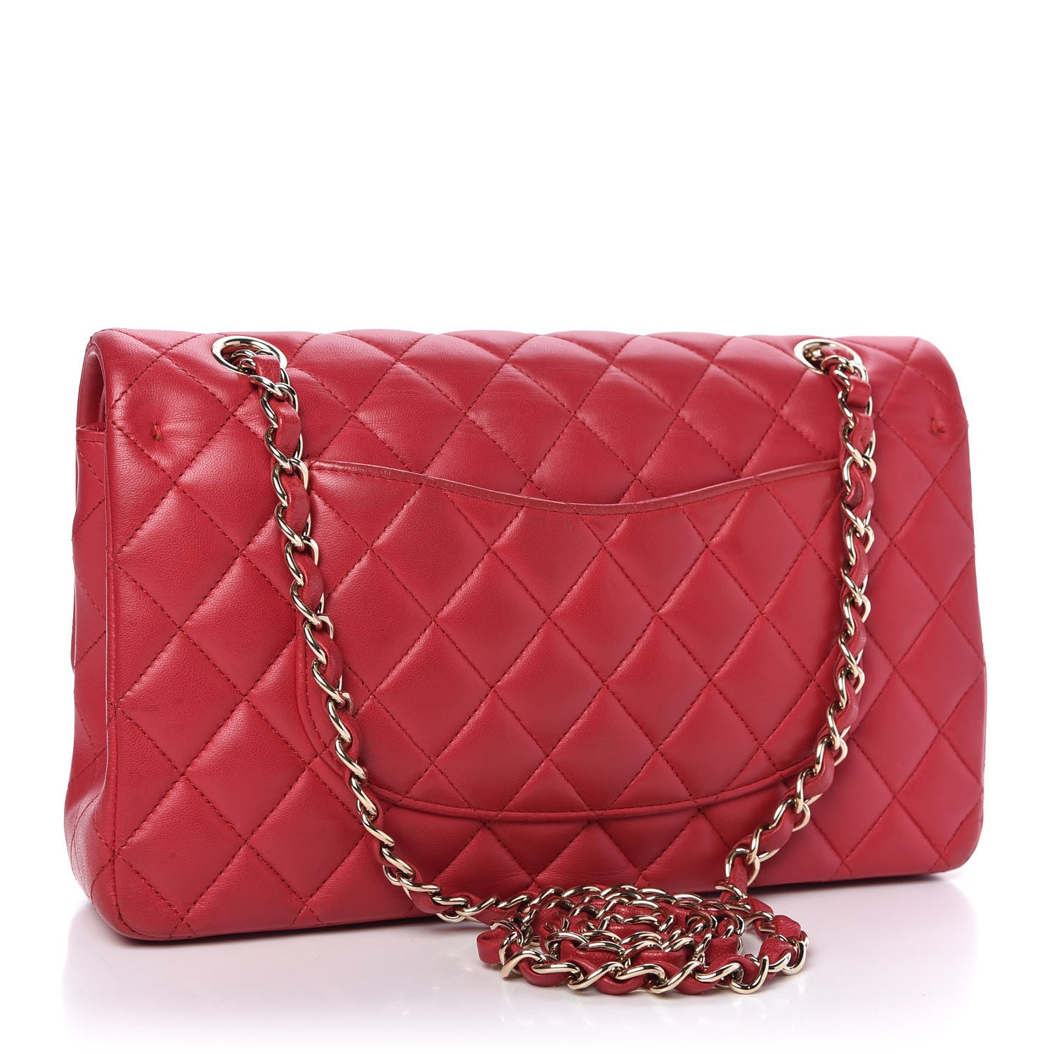 Chanel Lambskin Quilted Medium Double Flap Red 3 of 10