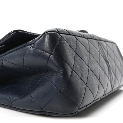 Chanel Aged Calfskin Quilted 2.55 Reissue 227 Flap Navy Blue 9 of 10