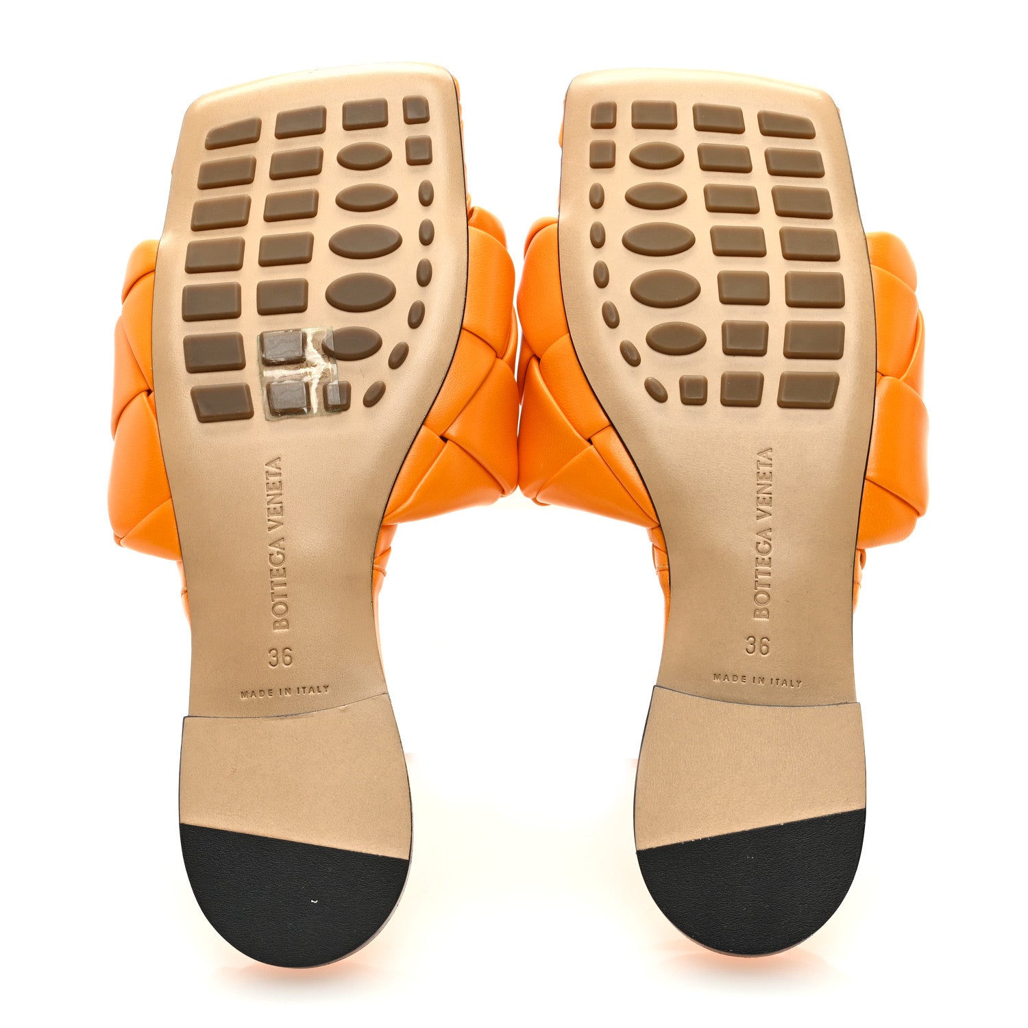 Bottega Veneta Nappa Maxi Intrecciato Lido Flat Sandals 36 Tangerine 5 of 7