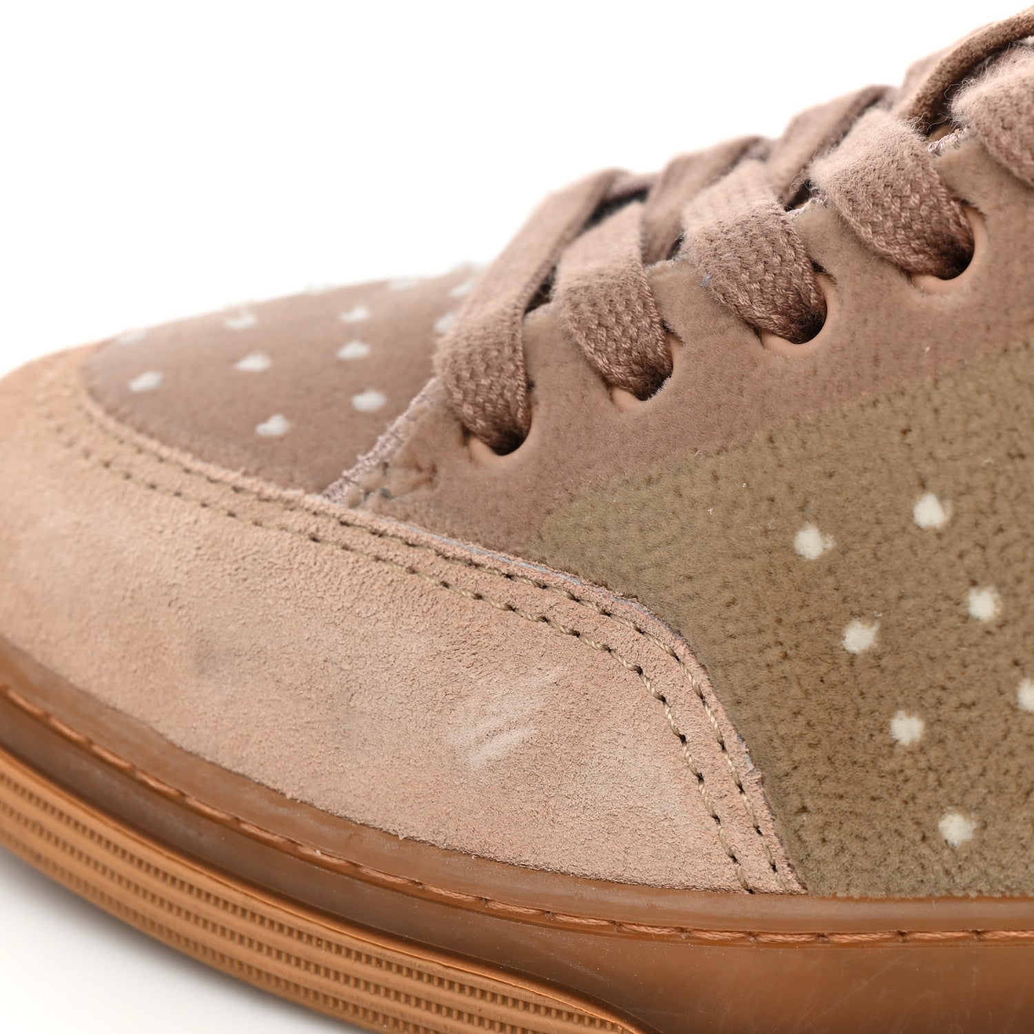 Chanel Fabric Suede Calfskin Logo Sneakers 38 Light Beige 13 of 13