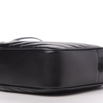 Saint Laurent Calfskin Matelasse Monogram Lou Camera Bag Black 7 of 11