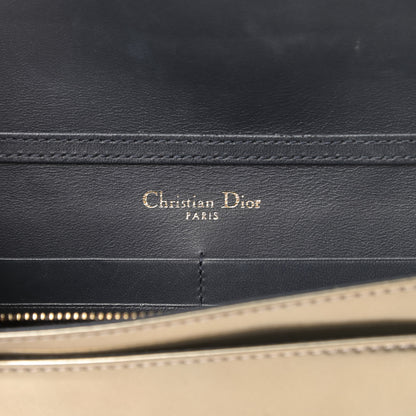 Christian Dior Metallic Patent Micro-Cannage Diorama Wallet on Chain Pouch Gold 6 of 12