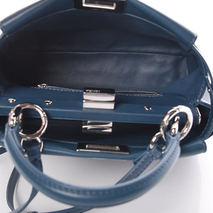 Fendi Nappa Mini Peekaboo Iconic Satchel Pavone 8 of 11