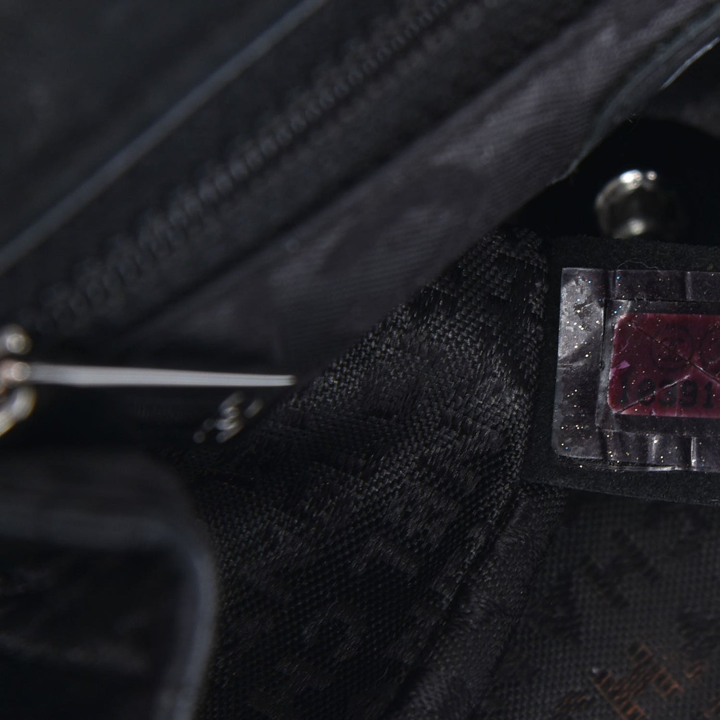 Lambskin Lady Graphic Mini Flap Black