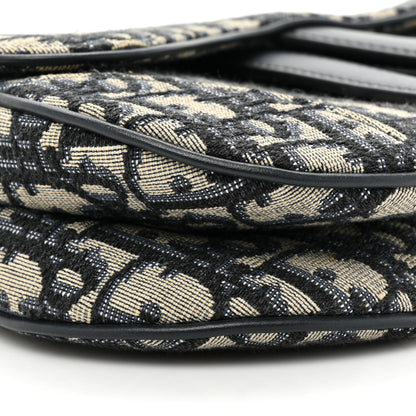 Christian Dior Oblique Mini Saddle Bag Blue 9 of 12