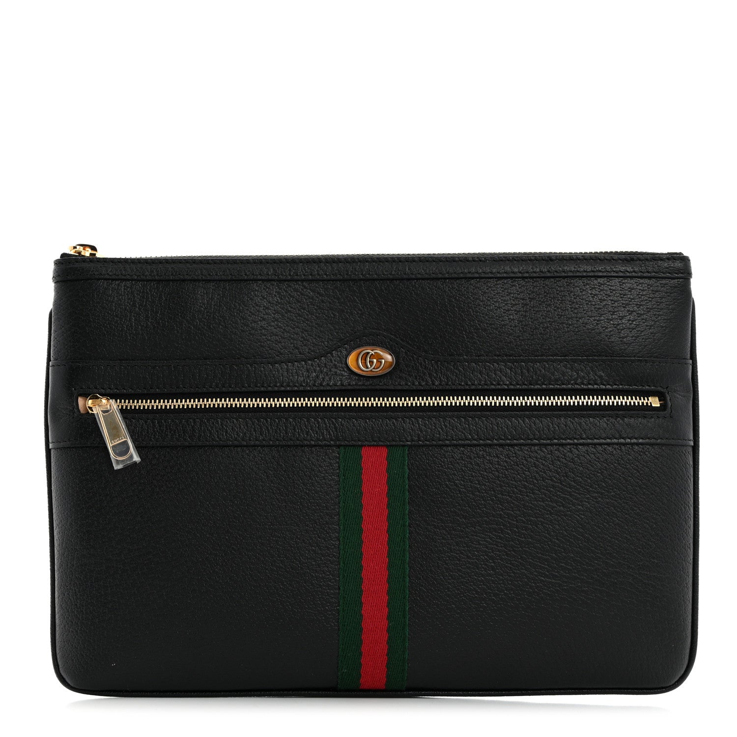 Gucci Calfskin Large Ophidia Pouch Clutch Black 1 of 8