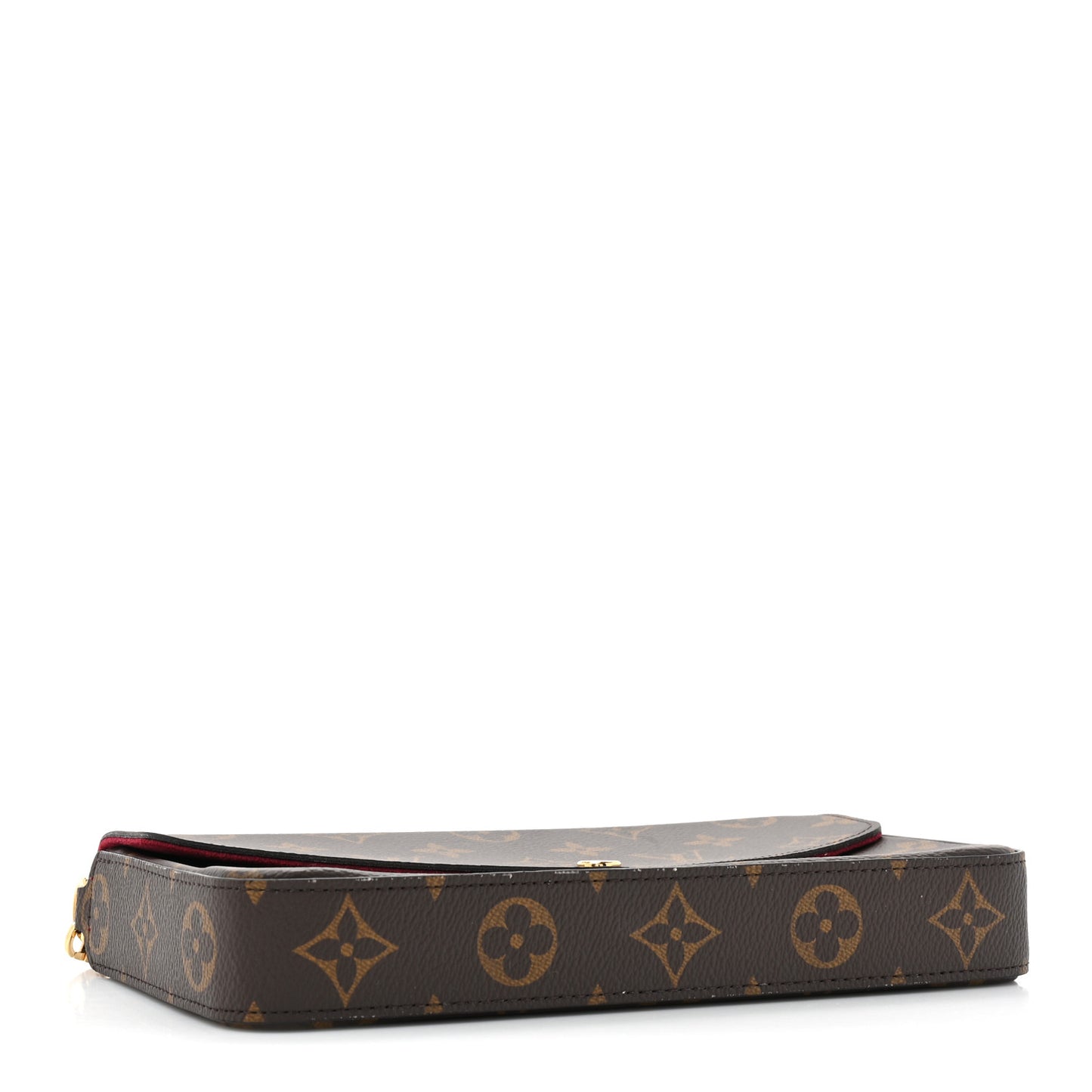 LOUIS VUITTON Monogram Pochette Felicie Chain Wallet Fuchsia