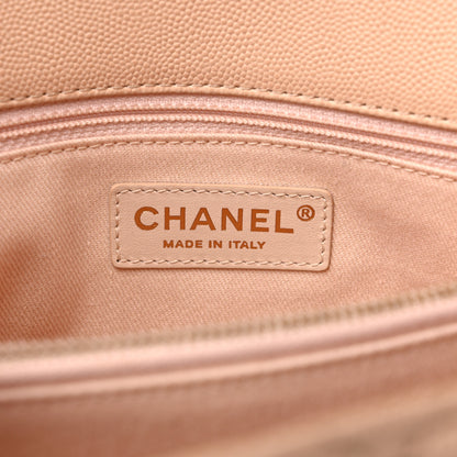 Chanel Caviar Quilted Medium Coco Handle Flap Light Beige 6 of 12