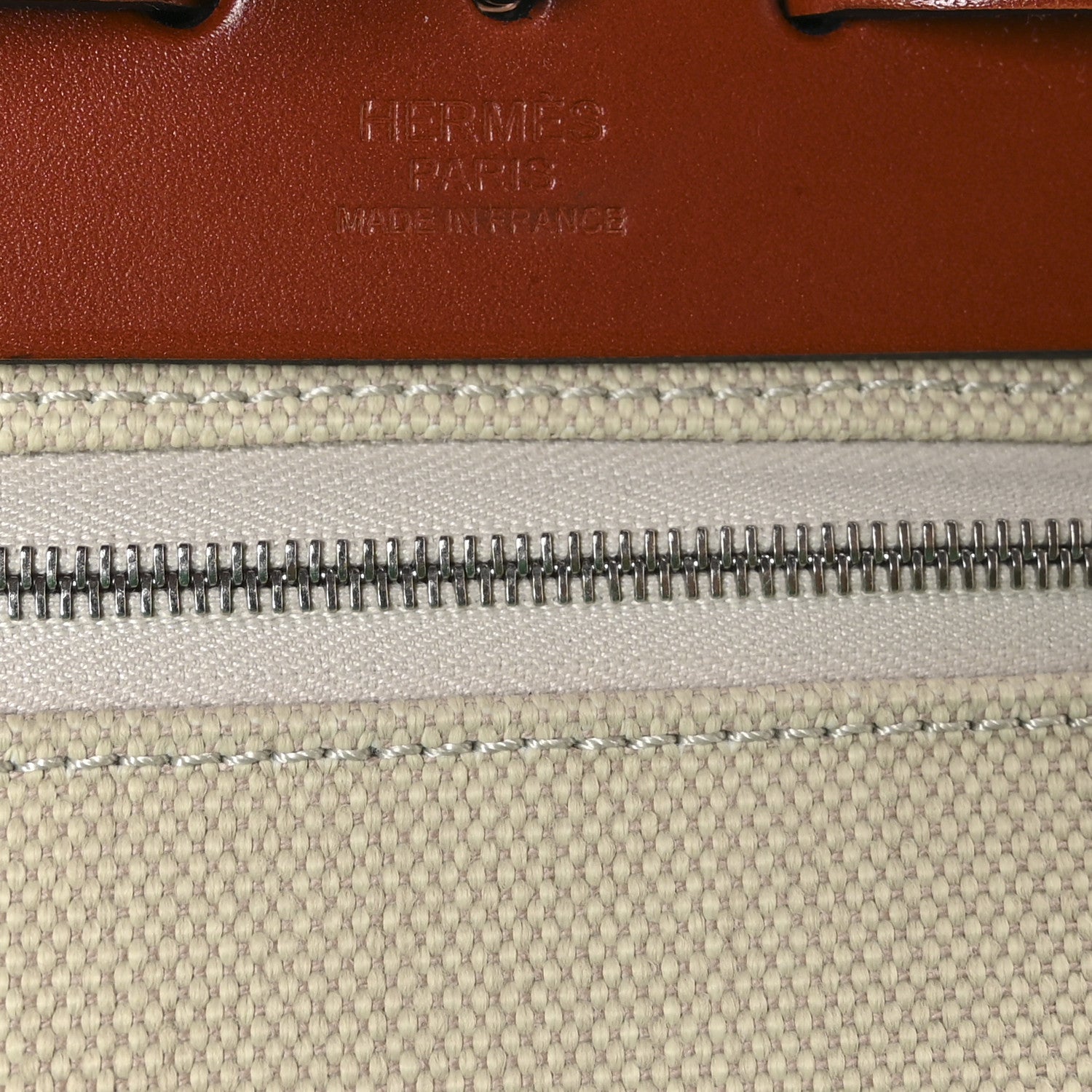 Hermes Military Toile Vache Hunter Herbag Zip 31 PM Beton Rouge H 7 of 12