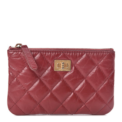 Chanel Aged Calfskin Quilted Small Reissue Cosmetic Case Burdundy 1 of 7