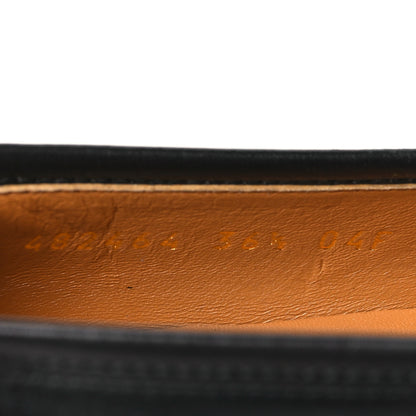 Gucci Calfskin Womens Jordaan Loafers 36.5 Black 8 of 10