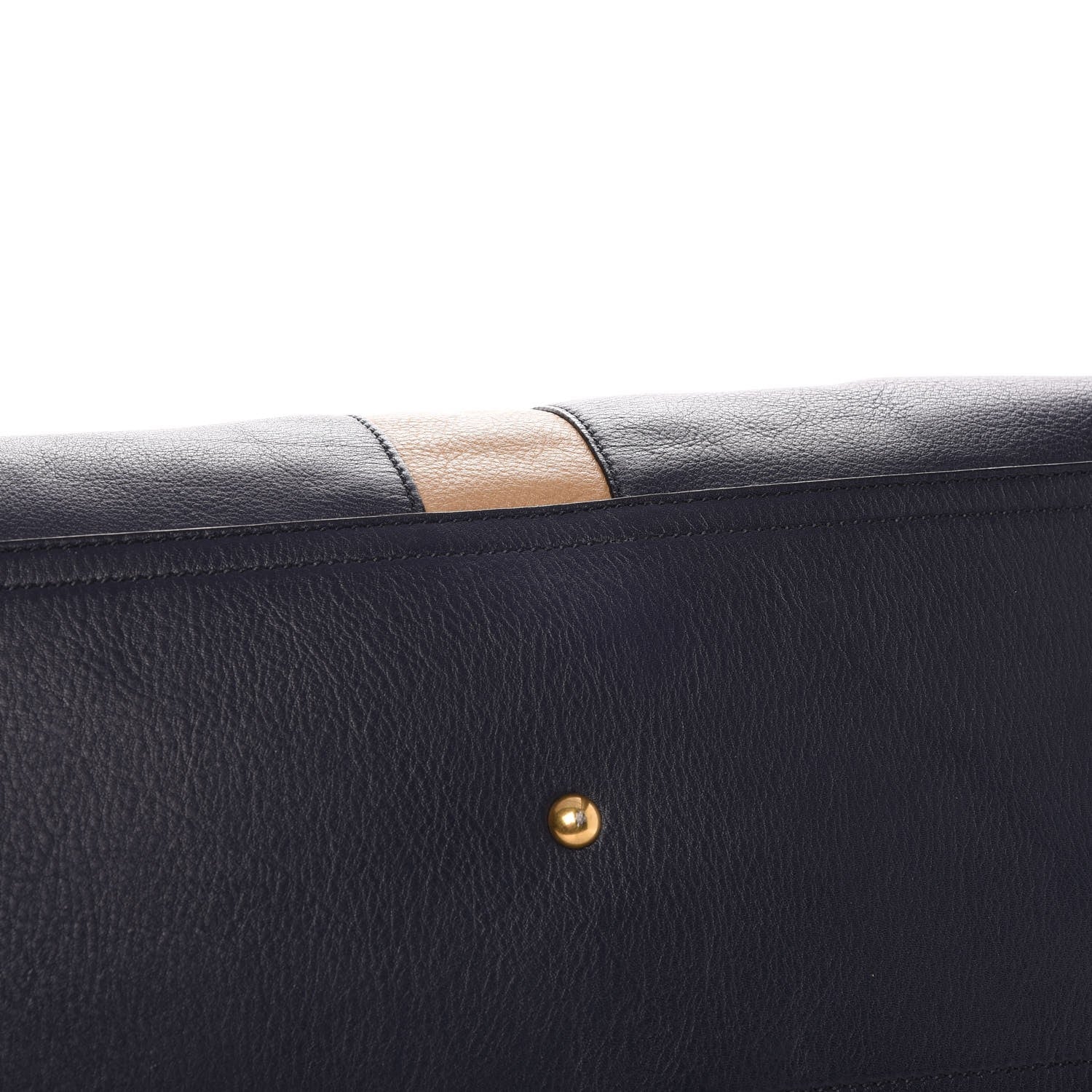 Saint Laurent Calfskin Medium Tri-color Cabas Chyc Navy Mushroom 12 of 13