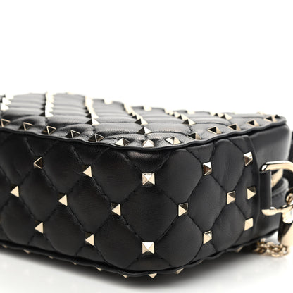 Valentino Garavani Nappa Rockstud Spike Camera Crossbody Bag Black 8 of 10