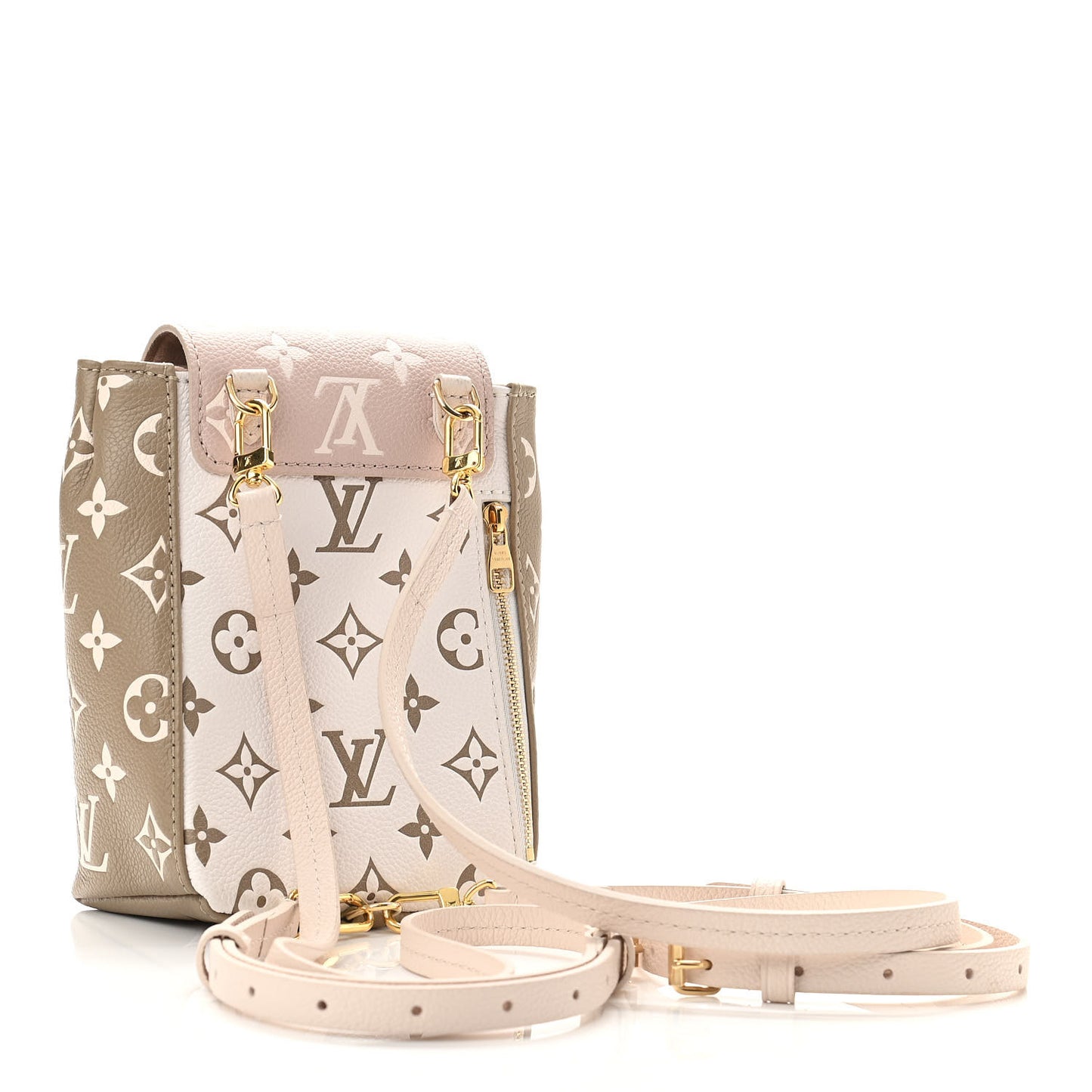 Empreinte Monogram Spring In The City Tiny Backpack Kaki Beige Cream