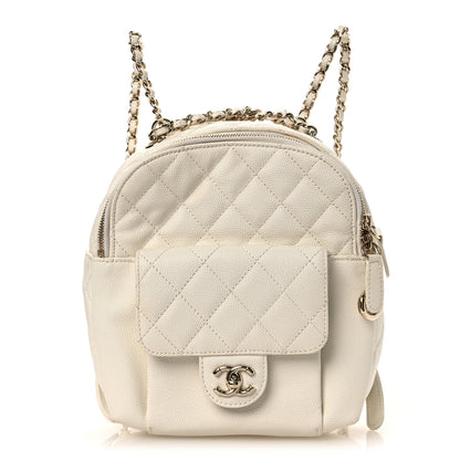 Chanel Caviar Quilted Small CC Day Backpack White 8 of 14