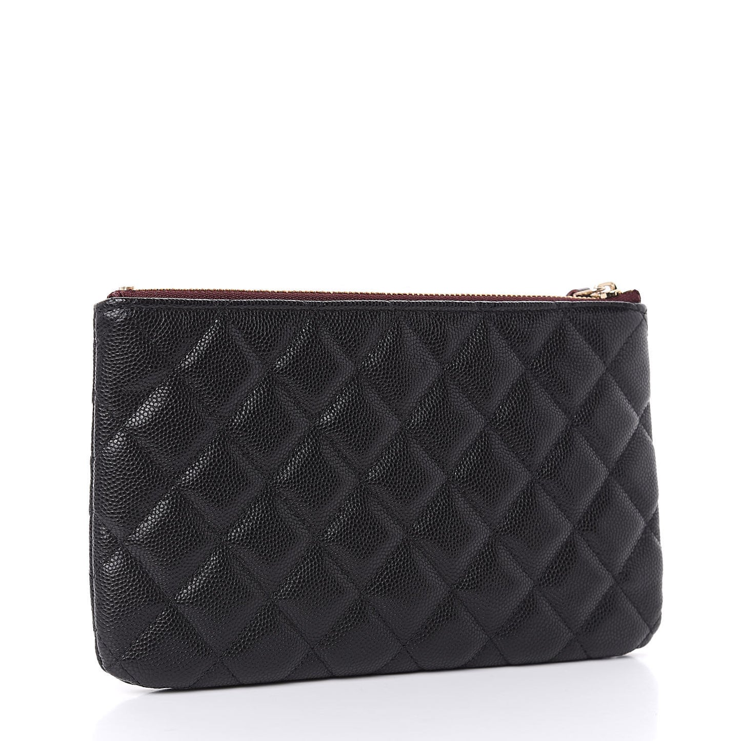 Caviar Quilted Cosmetic Case Black