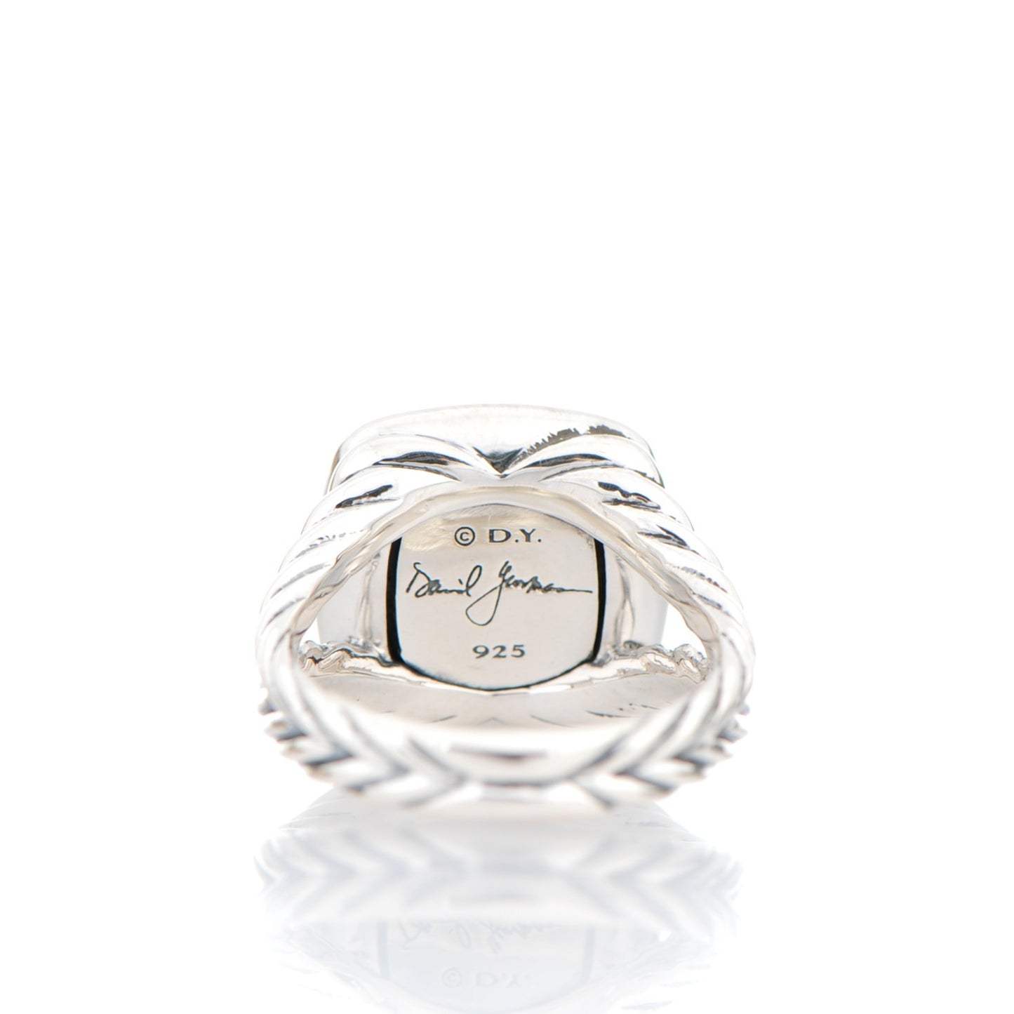 Sterling Silver Diamond Black Orchid 11mm Albion Ring 52 6