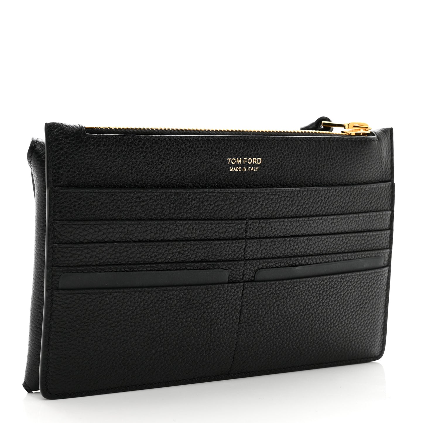 Calfskin Large Padlock Multifunction Wallet Black