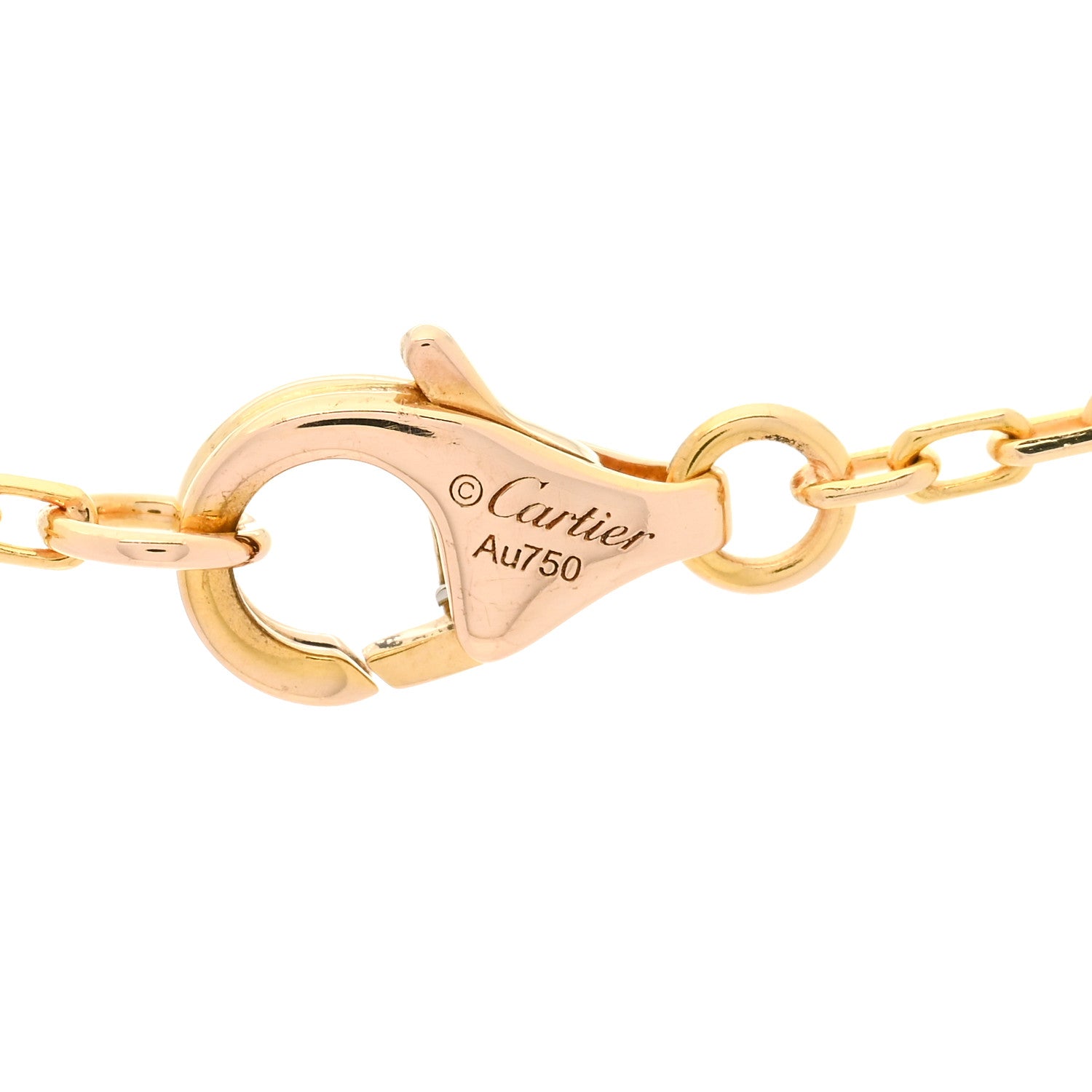 Cartier 18K Pink Gold Diamond Interlocking LOVE Paved Necklace 5 of 5