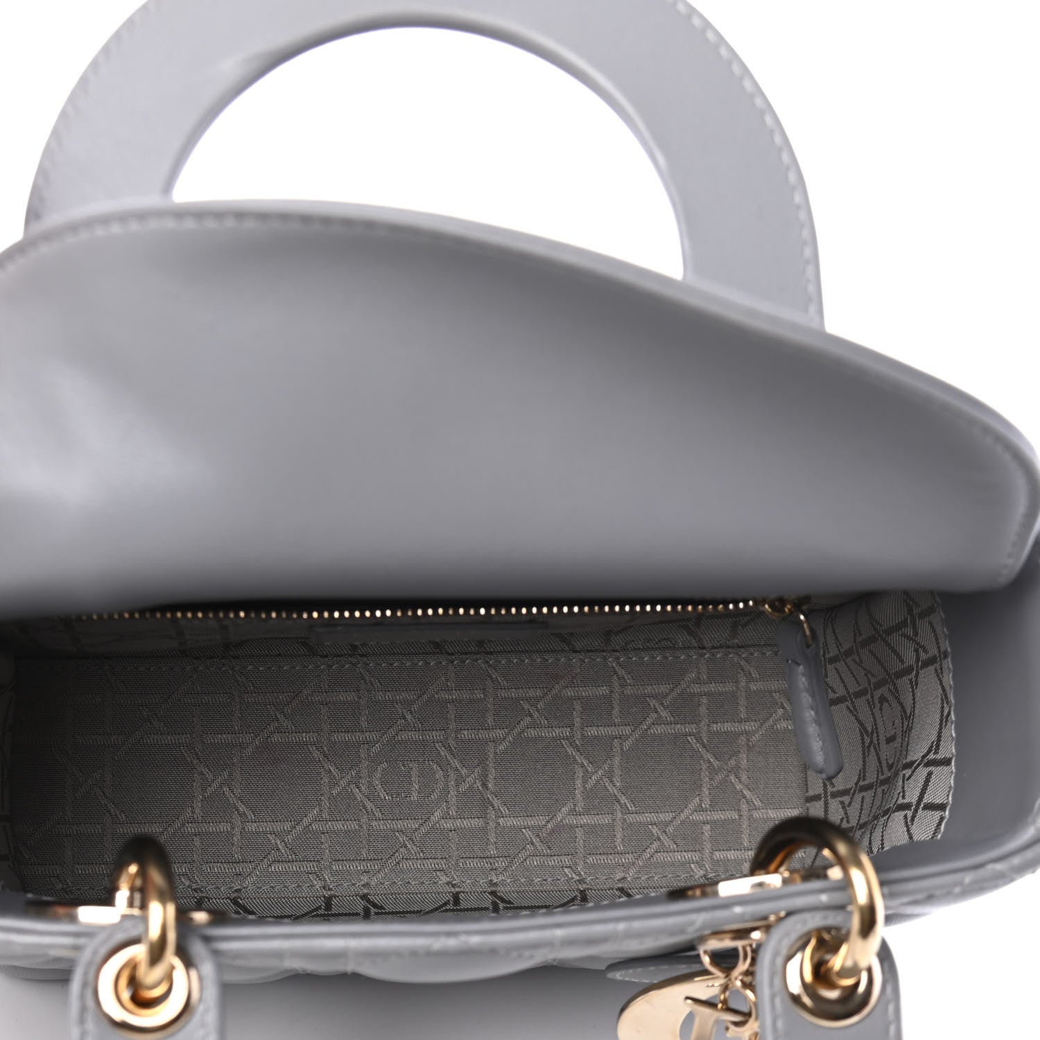 Christian Dior Lambskin Cannage Small My ABCDior Lady Dior Grey 4 of 4