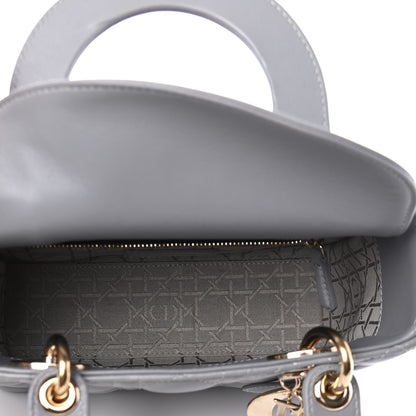 Christian Dior Lambskin Cannage Small My ABCDior Lady Dior Grey 4 of 4